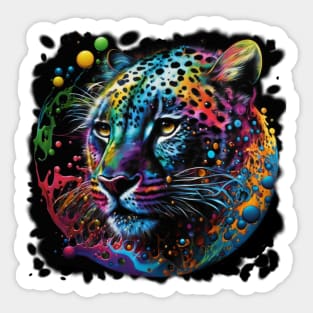 Painted leopard Sticker